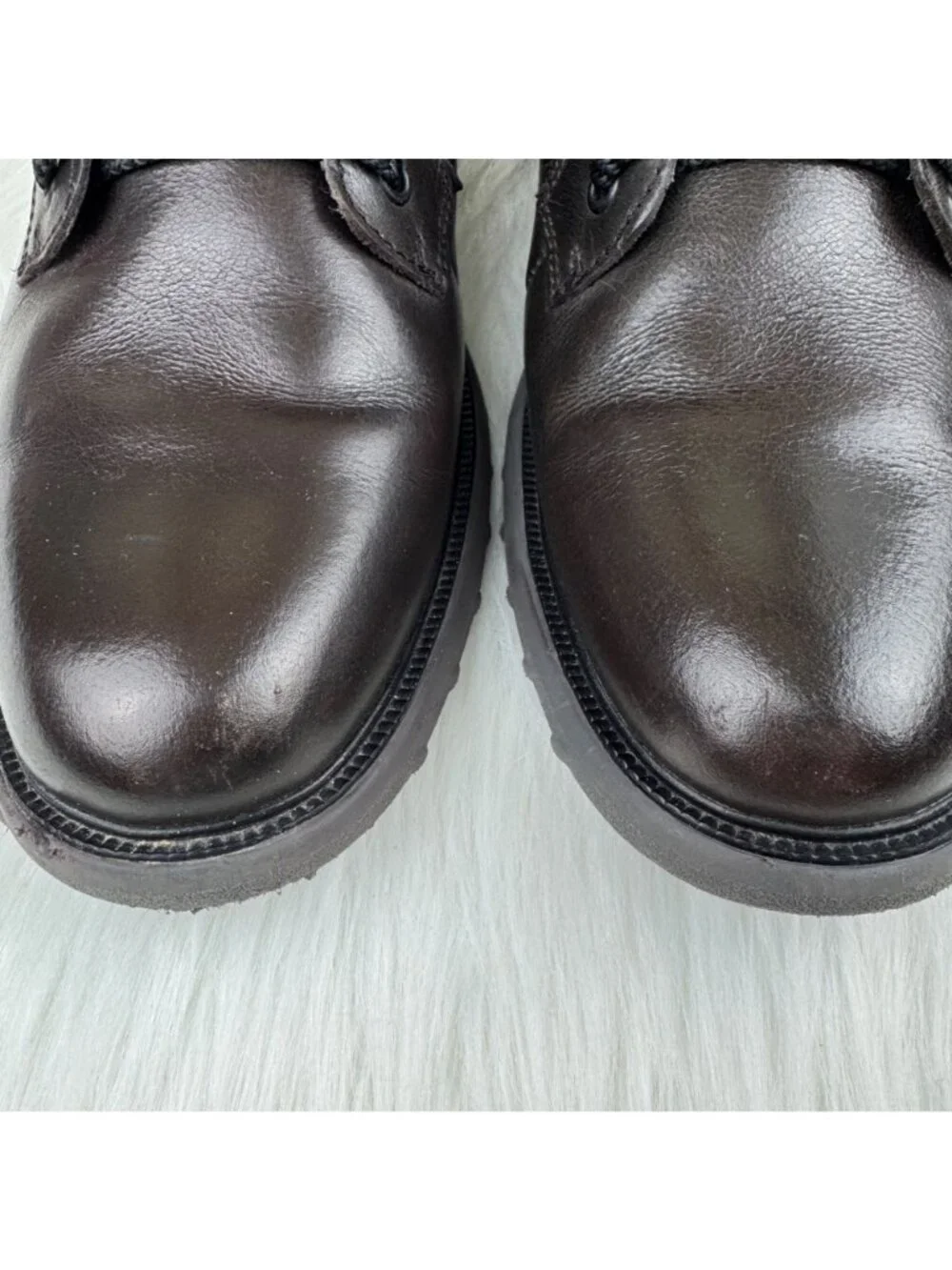 Dockers Lewis Leather Smart Series Boots Men’s 11.5M Lead Casual Comfort Brown